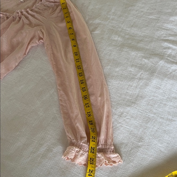 Doen 100% organic cotton pale Pink Textured Blouse cropped - Picture 11 of 11